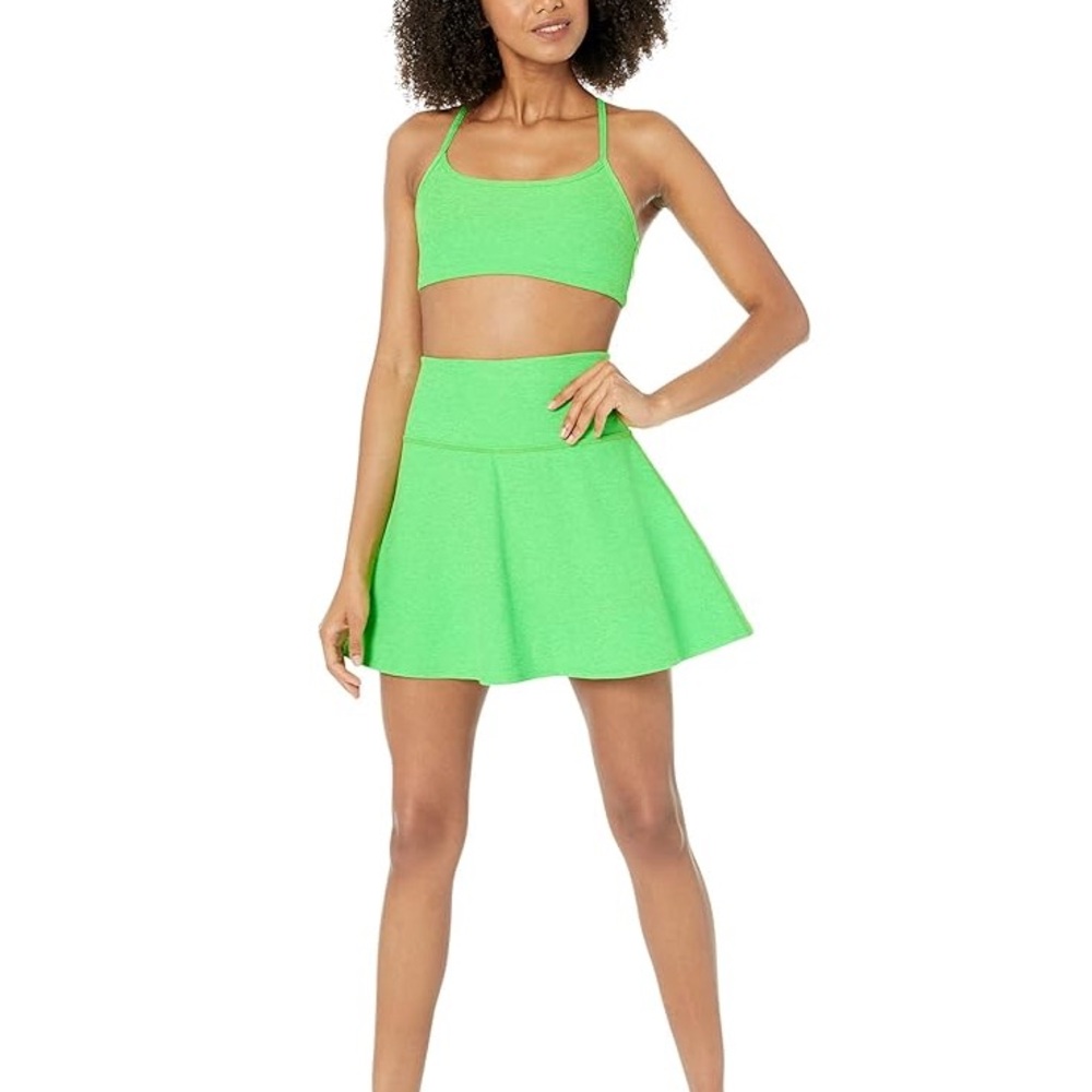 Beyond Yoga Green Tie Breaker Skirt Circle Skirt